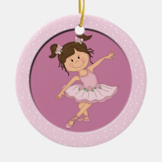 Adorno De Cerámica Estrella rosada linda del ballet de la bailarina 2