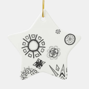 Adorno De Cerámica estrella urbana 1   MERRY NAVIDAD   m3galleryStudi