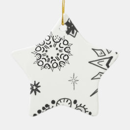 Adorno De Cerámica estrella urbana 4 | MERRY NAVIDAD | m3galleryStudi