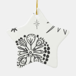 Adorno De Cerámica estrella urbana 5 | MERRY NAVIDAD | m3galleryStudi
