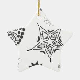 Adorno De Cerámica estrella urbana 6 | MERRY NAVIDAD | m3galleryStudi
