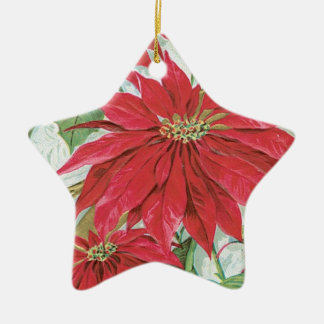 Adorno De Cerámica Estrella veneciana Poinsettia