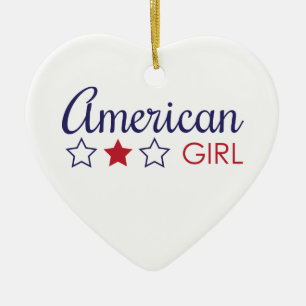 Adorno De Cerámica Estrellas americanas del chica