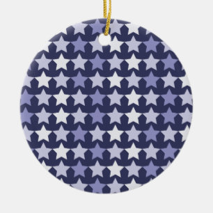 Adorno De Cerámica Estrellas azules de la Marina Patriótica