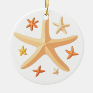 Adorno De Cerámica Estrellas de mar y las pequeñas