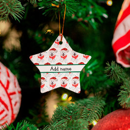 Adorno De Cerámica Estrellas de Navidades de raza de perro