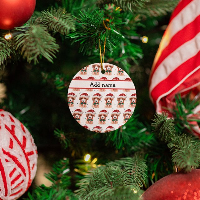 Adorno De Cerámica Estrellas de Navidades de raza de perro Cavoodle (Subido por el creador)