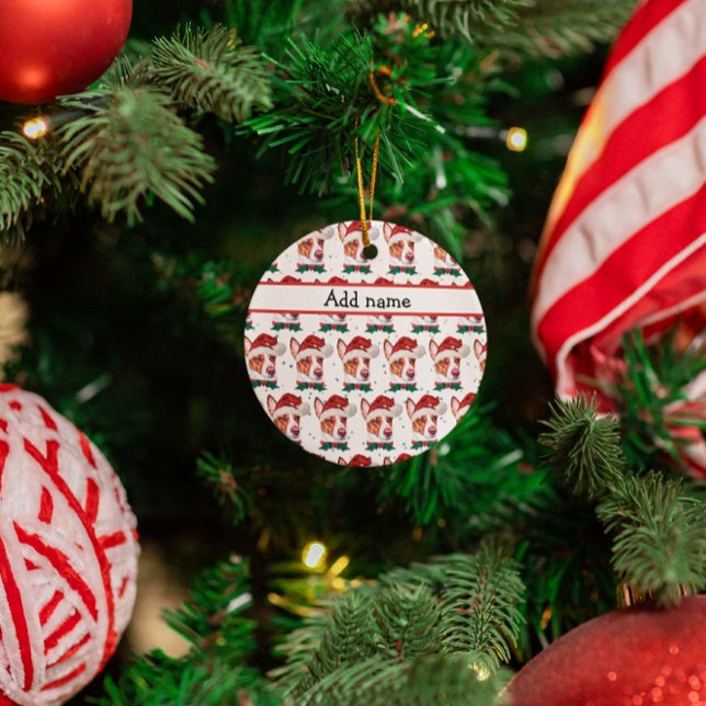 Adorno De Cerámica Estrellas de Navidades de raza de perro de Podengo (Subido por el creador)