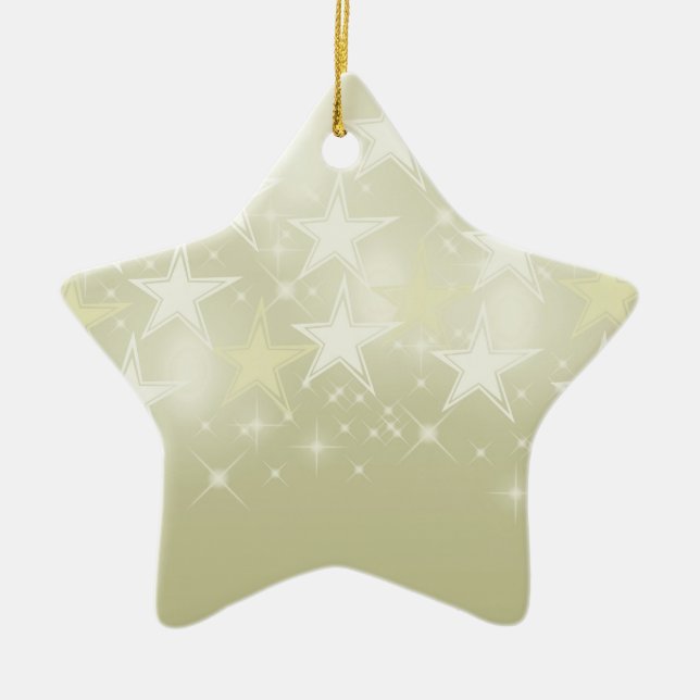 Adorno De Cerámica Estrellas de oro (Frente)
