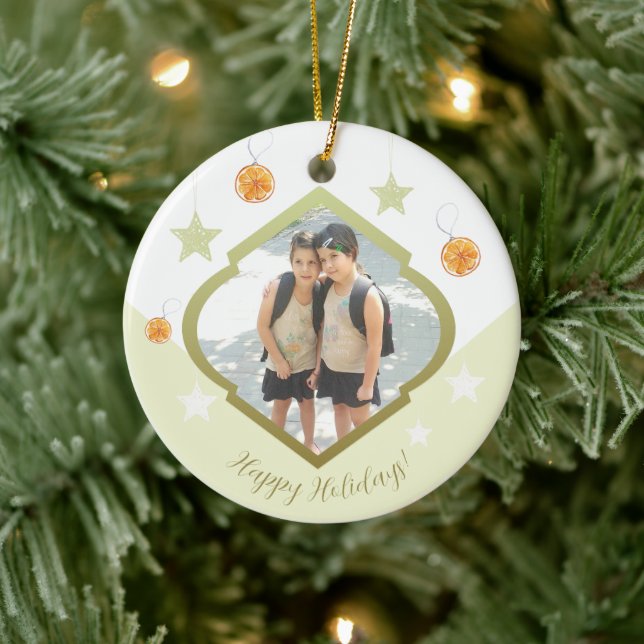 Adorno De Cerámica Estrellas Personalizados modernas y acuarela Naran (Árbol)