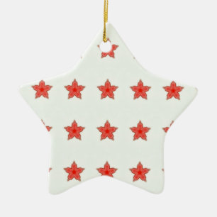 Adorno De Cerámica estrellas rojas Thunder_Cove