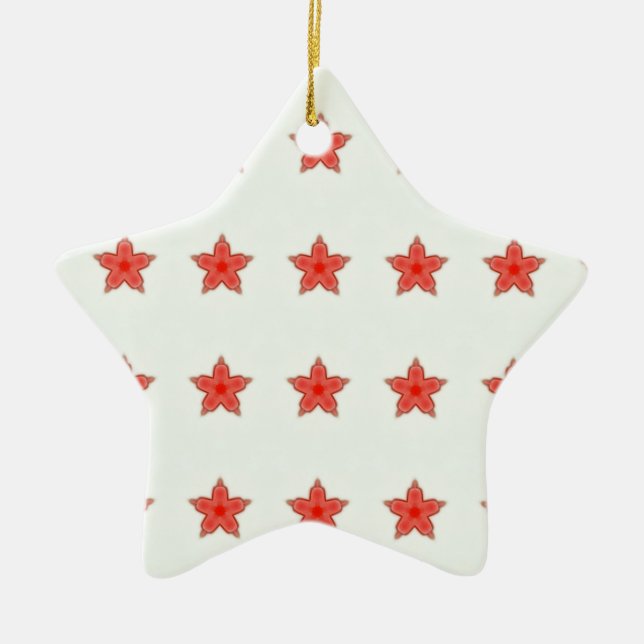 Adorno De Cerámica estrellas rojas Thunder_Cove (Frente)