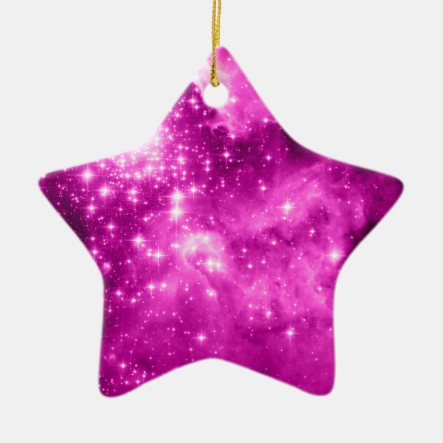 Adorno De Cerámica Estrellas rosadas (Frente)