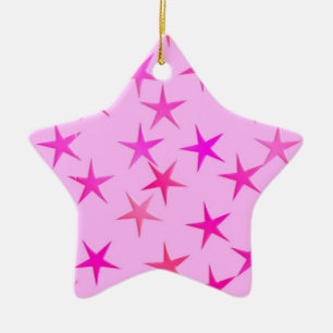 Adorno De Cerámica Estrellas satinadas, orquídeas en rosa pálido