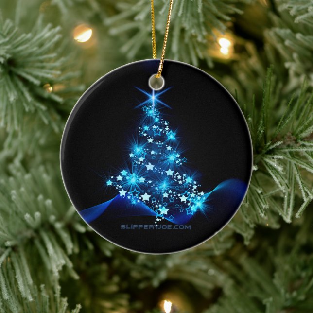 Adorno De Cerámica Estrellas SlipperyJoe del árbol de navidad brillan (Árbol)