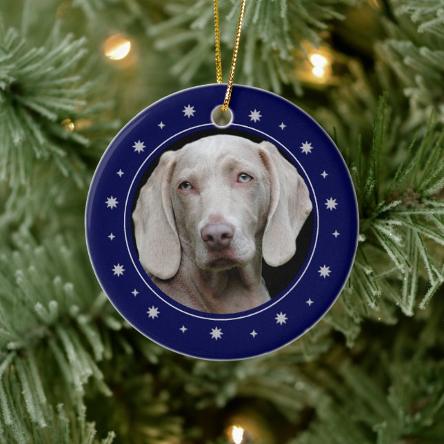 Adorno De Cerámica Estrellas y monumento a los Mascotas del marco azu (Árbol)