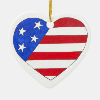 Estrellas y rayas Corazón Patriótico Estados Unido