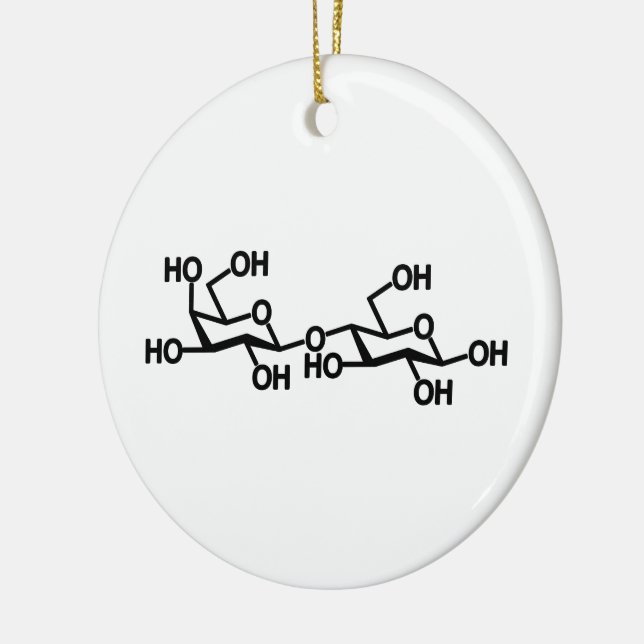 Adorno De Cerámica Estructura de la leche de lactosa (Izquierda)