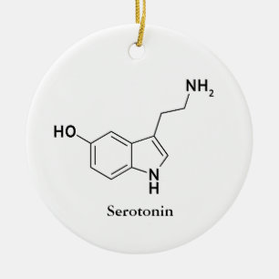 Adorno De Cerámica Estructura molecular de serotonina Química Ciencia