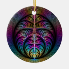 Adorno De Cerámica Estructuras Animadas Coloridas Resumen Arte Fracta