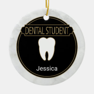 Adorno De Cerámica Estudiante de 🦷 dental - Mármol blanco