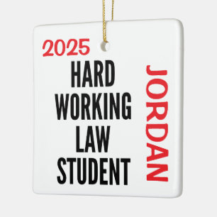 Adorno De Cerámica Estudiante de Derecho Trabajador CUSTOM