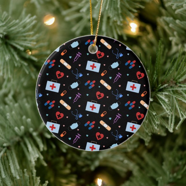 Adorno De Cerámica Estudiante de Enfermería de Enfermeras RN | Patrón (Árbol)