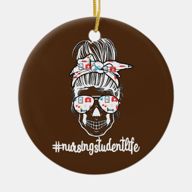 Adorno De Cerámica Estudiante de enfermería de la Escuela de Enfermer (Frente)