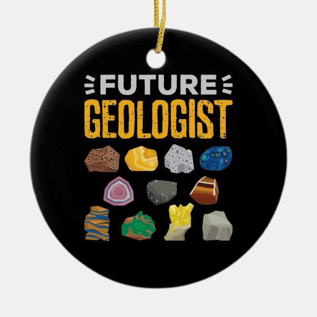 Adorno De Cerámica Estudiante de Geología del Futuro Geólogo (Frente)