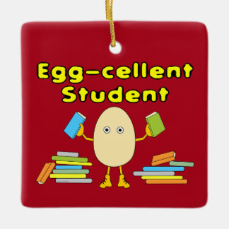 Adorno De Cerámica Estudiante Eggcellent
