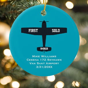 Adorno De Cerámica Estudiante Piloto Primer Personalizado de Avión So