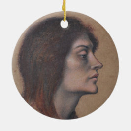 Adorno De Cerámica Estudio de una cabeza femenina (por Evelyn De Morg