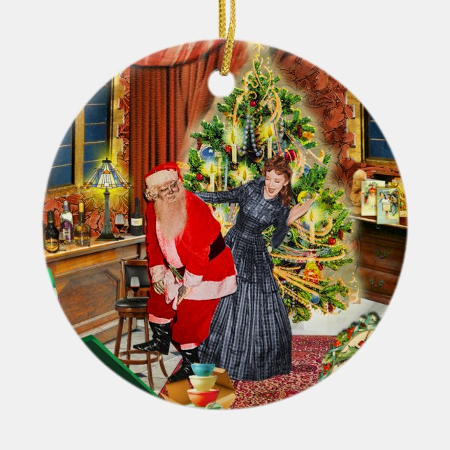 Adorno De Cerámica ¡Estúpido Santa! Prefiero joyas :/ (Frente)