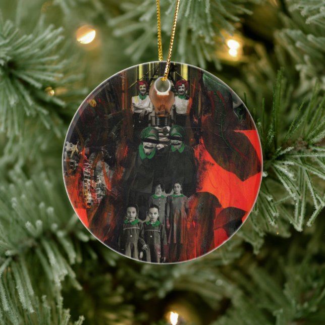 Adorno De Cerámica Eterna llama al fuego emparentó arte de collage su (Árbol)