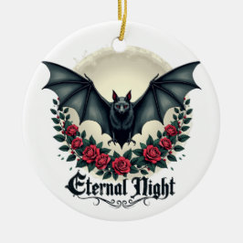 Adorno De Cerámica Eternal Night Gothic Bat Ornament