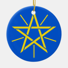 Adorno De Cerámica ETHIOPIA-  Ceramic Christmas Ornament