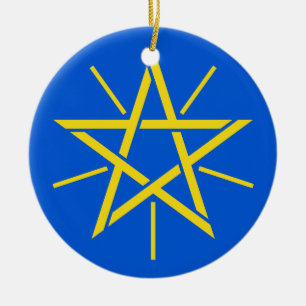 Adorno De Cerámica ETHIOPIA- Ceramic Christmas Ornament