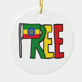 Adorno De Cerámica Etiopía libre