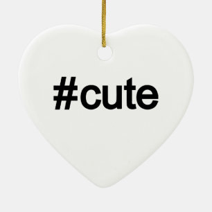 Adorno De Cerámica Etiqueta #Cute