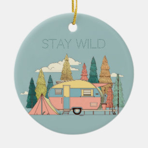 Adorno De Cerámica Etiqueta de regalo para aventura de camping - Stay