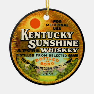 Adorno De Cerámica Etiqueta de Whiskey de Vintage Kentucky