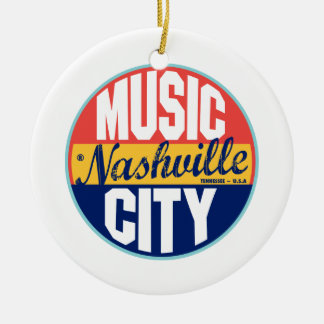 Adorno De Cerámica Etiqueta del vintage de Nashville