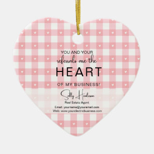 Adorno De Cerámica Etiquetas de Realtor para el Día de San Valentín  