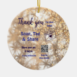 Adorno De Cerámica Etiquetas instantáneas comparten redes sociales q 