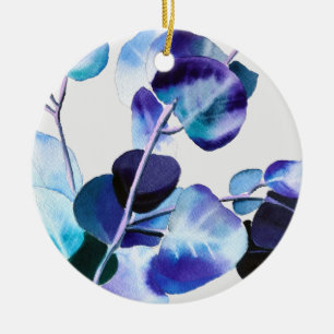 Adorno De Cerámica Eucalyptus Gum Leaves acuáticas