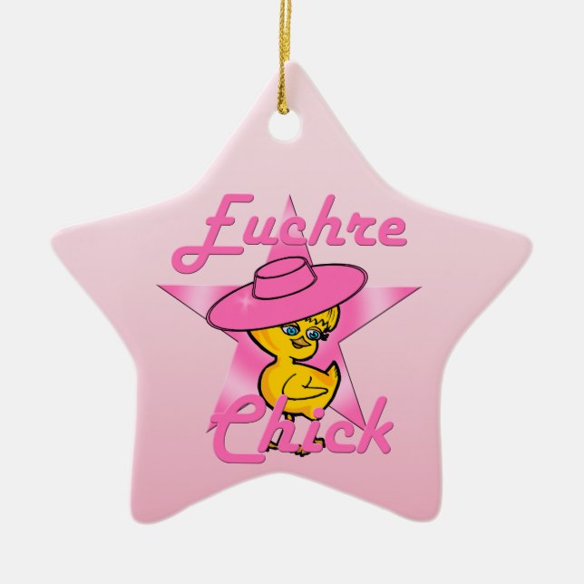 Adorno De Cerámica Euchre Chick #8 (Frente)