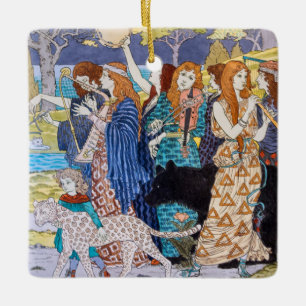 Adorno De Cerámica Eugene Grasset - Panel Decorativo Armonía