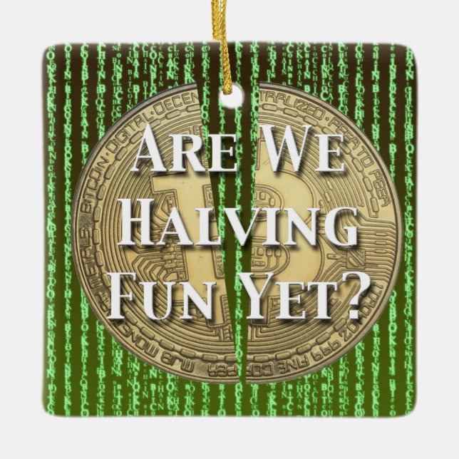 Adorno De Cerámica Evento Bitcoin Halving (Anverso)