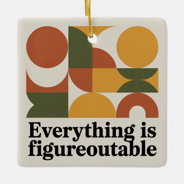 Adorno De Cerámica Everything Is Figureoutable (Anverso)