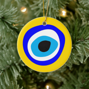Adorno De Cerámica Evil Eye Talisman y Árabe Amulet /turco, griego